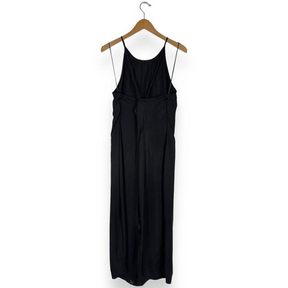 Madewell Dress Womens 12 Black Crisscross High Neck Midi Slip - Picture 8 of 14